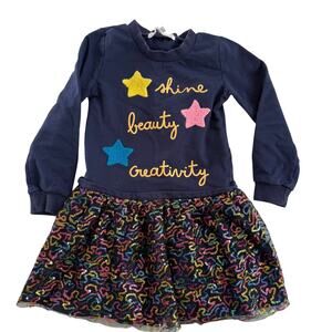 Kate Mack Shine by Biscotti Beauty Creativity Sequin Sweatshirt Dress Size 4